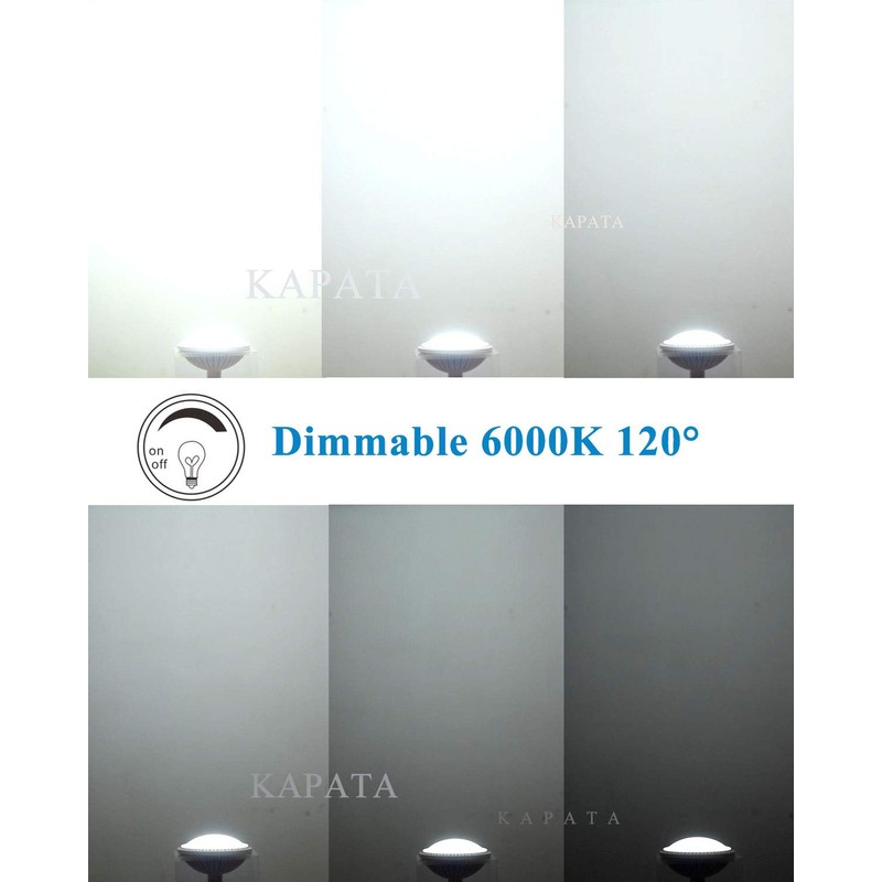 KAPATA Dimmable 40W LED PAR64 120° WFL Daylight 6000K, 4200lm