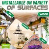 [Upgraded] 200LBS 4Pcs Rotatable Ceiling Hooks with 4 Screw Points