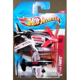 Hot Wheels 2011 Thrill Racers Mad Propz (Airplane) 188/244, Black and White