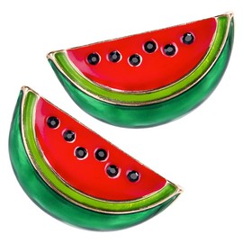 WRITWAA Watermelon Enamel Pin, 2pcs Cute Watermelon Brooch FruitsCorsage Collar Lapel Badge Pin Scarves Shawl Pins