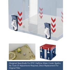 Tiga 304 Stainless Steel Chassis Strainer for RTIC Halftime Water Cooler 3 Gallon - Increases Filtration Area - Prevents Water Outlet from Clogging - Easy to Install - Accessories for RTIC Cooler