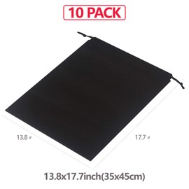 Set of 10 Jumbo Shoe Bags for Travel Non-Woven with Rope for Men and Women Large Shoes Pouch Storage Packing Organizers