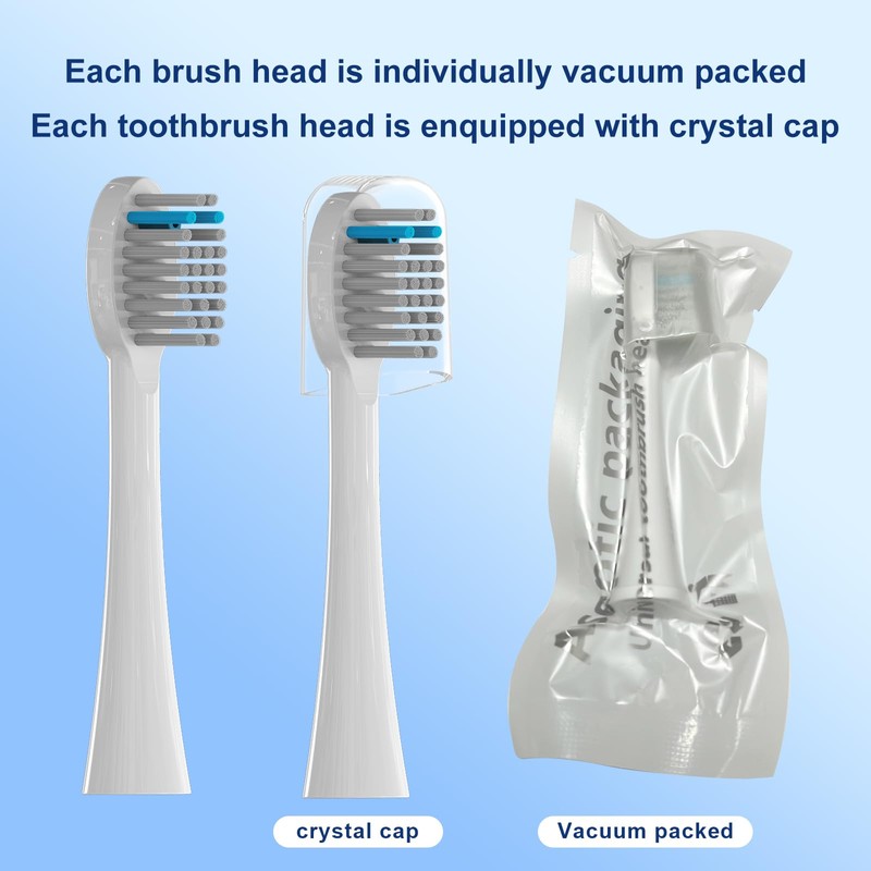 Cavzru 6 Pack Replacement Brush Heads for Waterpik Sonic-Fusion 2.0