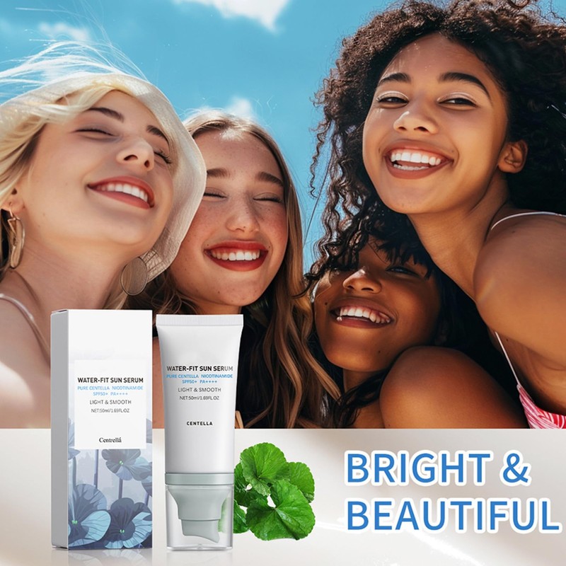 Madagascar Centella Sunscreen, Fit Sun Serum-Cica Wather, Lightweight Spf 50+