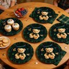60Pcs Teddy Bear Baby Shower Decorations 7in Green Blue Tartan