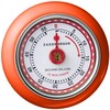 Zassenhaus Magnetic Retro Kitchen Timer, Classic Mechanical Cooking Timer (Orange),