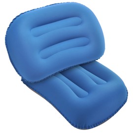 SUTAFOR Set of 2 Inflatable Camping Pillows, Beach Pillows, 80 g, Ultralight Travel Pillow, Portable Neck Pillow for Office, Car, 46 x 30 cm (Blue)