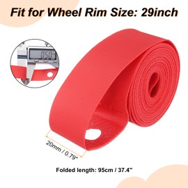 sourcing map 4pcs Bicycle Rim Strip 29" x 20mm Nylon Bike Tire Liner Bicycle Wheel Rim Tape Inner Tube Tape Anti-Scratched Guard Cushion Pad Protector for Road MTB Mountain Bike
