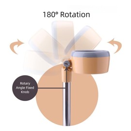 Hair Dryer Stand Hands-Free, 180° Rotating Adjustable Blow Dryer Stand with Non Slip Base, Stretchable Hair Dryer Holder with Hair Tool Organizer for Vanity, Bathroom, Makeup Room (Yellow)