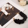 2Pcs Black Scrunchie Keychain Wristlet Bracelet Keychain, Stretchy Phone Wrist