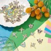 Stiesy 30pcs 6 Styles Enamel Butterfly Charms for DIY Crafts