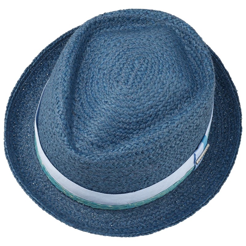 Stetson Vantella Diamond Straw Hat - Plain Hat with Contrast
