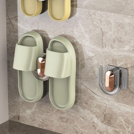 Estante para Zapatillas Montado en la Pared, Organizador de Zapatillas de Baño, Colgador de Impermeable para Ahorro de Espacio, 2 uds.