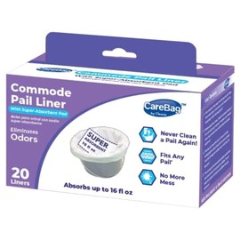 Cleanis CareBag Commode Liner, 20-Count