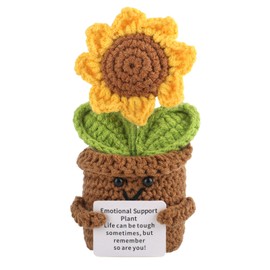 YYTECH Pocket Hug Sunflowers Small Gifts, Positive Potato Potato Series, Crocheted Lucky Charm, Positive Potato German Replacement, Courage Gift, Improvement Gifts