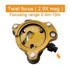 Liyuusi Yellow Optical Plummet Adapter Compatible for Topcon Total Stations, Aluminum Tribrach with Optical Plummet