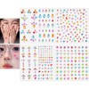 Mefeny Rhinestone Sticker Makeup Sticker Colorful Star Heart Teardrop Shaped