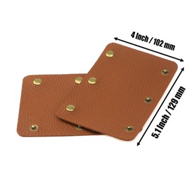 Mcredy 2 PCS Handbag Handle, Leather Wrap Covers Purse Wallet Handle,Protector Strap Covers for Handbags Craft Making Supplies,Brown
