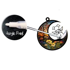 LOVELYPOD DIY Dog Ornament Suncatcher Memorial Gifts for Dog Lovers, A White Dog with Wings on Window Hangings Suncatcher, Loss of Dog Sympathy Gift, Remembrance Gifts in Memory Dog (4 Inches)