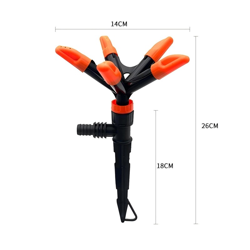 360° Rotating Sprinkler – Lawn Sprinkler with Adjustable 45° Angle,