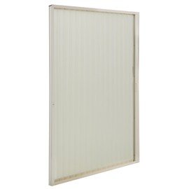 RecPro RV Pleated Folding Shower Door and Frame | Sliding, Retractable, Wrinkle Free (Ivory, 60" x 67")