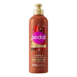 SEDAL Crema para Peinar Café y Óleo de Ricino ideal para obtener un cabello largo, dejándolo más fuerte y saludable 300 ml