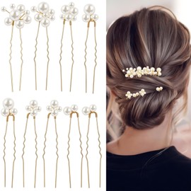 9Pcs Pearl Wedding Hairpin, Exquisite Wedding Accessories, Beautiful Pearl Hair Pins Decorations for Women, Bridal Hair Pins Decor Suitable for Brides Bridesmaids Hosts