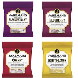 Throat Lozenges Variety Pack - Set of 4 x 73g Bags (Blueberry, Blackcurrant, Honey & Lemon, Cherry) - Packed by Black Nore Gifts