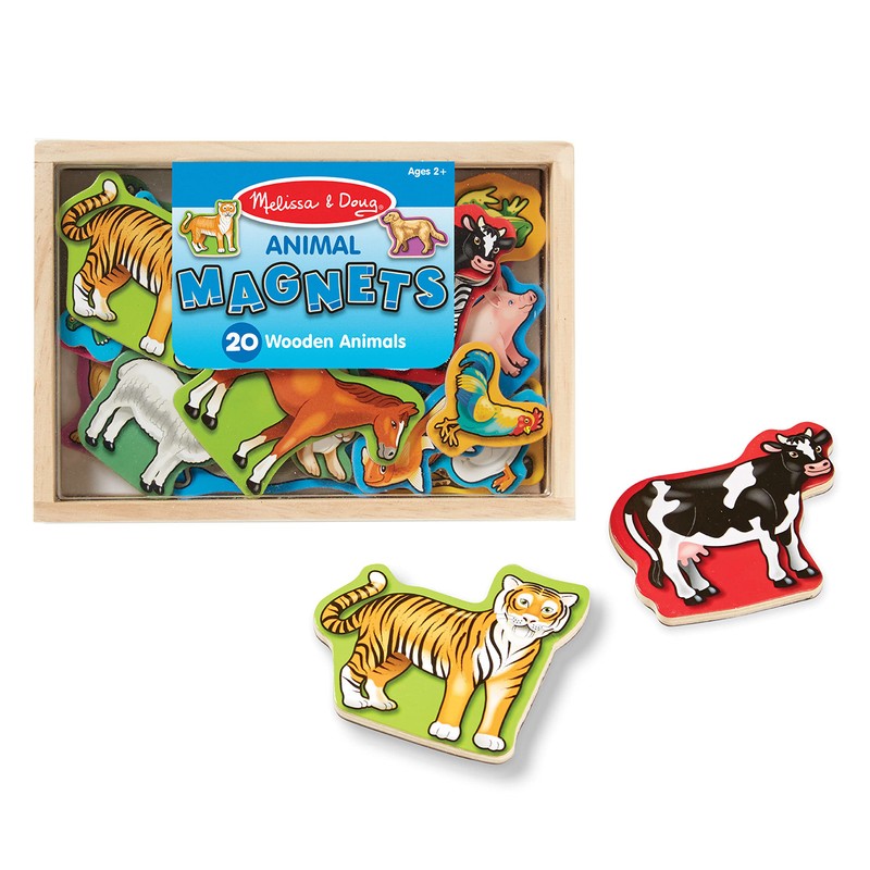 Melissa & Doug Wooden Animal Magnets Set (20 Pieces) –