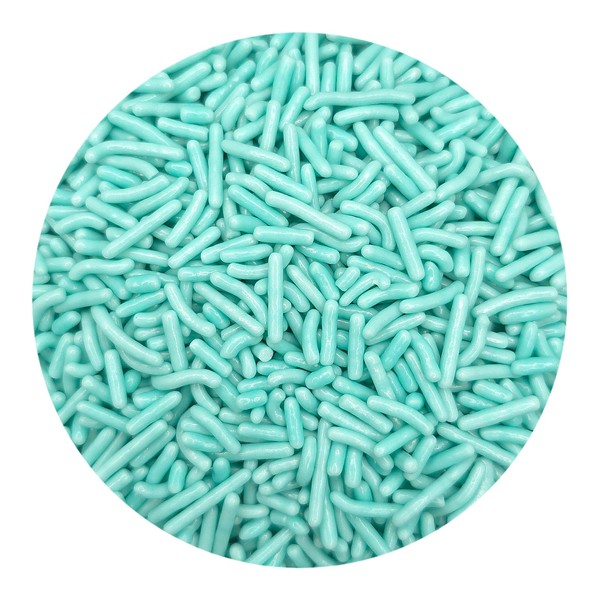 NCS Light Teal Edible Jimmies Sprinkles, 8 ounces - Great