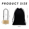 2 Security Locks with 1 Storage Bag, Robust, Weatherproof Padlock,
