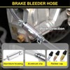 4 PCS Universal Brake Fluid Deflerator, Brake Bleed Hose, Brake