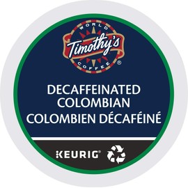 Timothy's World Coffee DECAF Colombian 4 Boxes of 24 K-Cups for Keurig Brewers (Packaging May Vary)