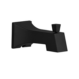 Weirun Bathtub Faucet Tub Spout Shower System Faucet Set Replacement Part Bathroom Extra Long Bath Tub Water Outlet Spout Square Slip-On Diverter for 1/2 inch Copper Tube Matte Black