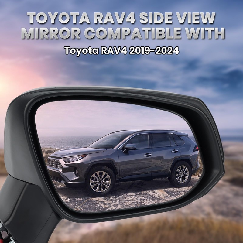 Right Passenger Side Mirror Compatible with Toyota RAV4 2019 2020
