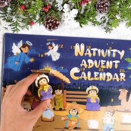 Nativity Advent Calendar 2024, Nativity Set for Kids Christmas Advent Calendar for Kids Boys Girls Teens Toddler Children, Christian Religious Advent Calendar Gifts Toy