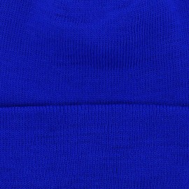 SHIPITNOW Men's or Women's Winter Hat Plain - Basic Knitted Hat without Bobble - 100% Acrylic Beanie - Simple and Classic Hats without Brand - One Size, royal