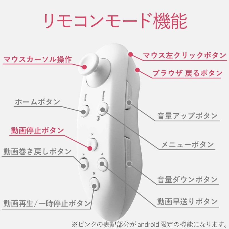 Elecom JC-VRR01WH Bluetooth Controller Remote Control for VR White