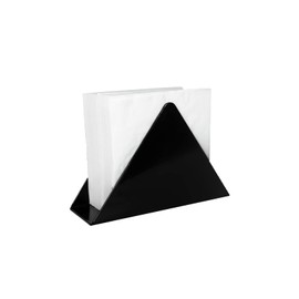 Paper Napkin Holder Freestanding Tissue Dispenser for Kitchen Countertops, Dining, Picnic Table, Cast Iron, Black, Triangle