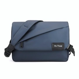 Belijoeuri, Men's Shoulder Bag, Messenger Bag, Modern Style, Waterproof, Multi Compartments, Large Capacity, Perfect for Work and Leisure (Blue), blue, XL
