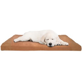 Petmaker Water-Resistant Dog Bed - Orthopedic Dog Bed with Removable Washable Cover, Non-Slip Bottom, and Egg Crate Style Foam - 44in Large Pet Mattress- Puppy Essentials (Clay)