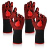 Innconee 2 Pairs BBQ Gloves 1472℉ Heat Resistant Gloves BBQ