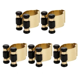 POFET 5pcs Portable Golden Metal Pool/Billiard Cue Wall Mount Stick Holder