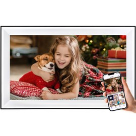SVLIBO 15.6 Inch WiFi Large Digital Picture Frame,1080P FHD IPS Touch Screen Smart Photo Frame with 32GB Storage, Easy Setup to Share Photos or Videos via Free APP （Wedding Gifts）