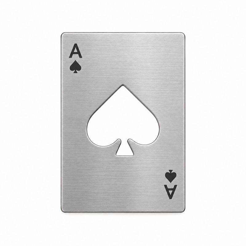 Stainless Steel Spades A Winemaker Bottle Opener Playing Cards Bottle