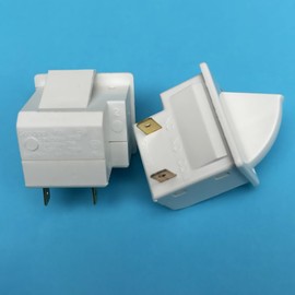 DSkoiph 2Pcs Refrigerator Door Light Switch Compatible for GE Whirlpool, Maytag, Admiral, Amana, Kenmore, KitchenAid, Magic Chef Freezer Momentary Fridge Switch (2Pin)