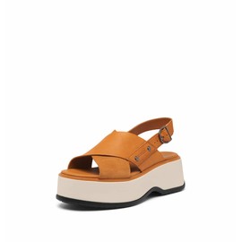 Sorel Women's Fashion Heeled Sandal, Canyon Gold, Black, 8.5