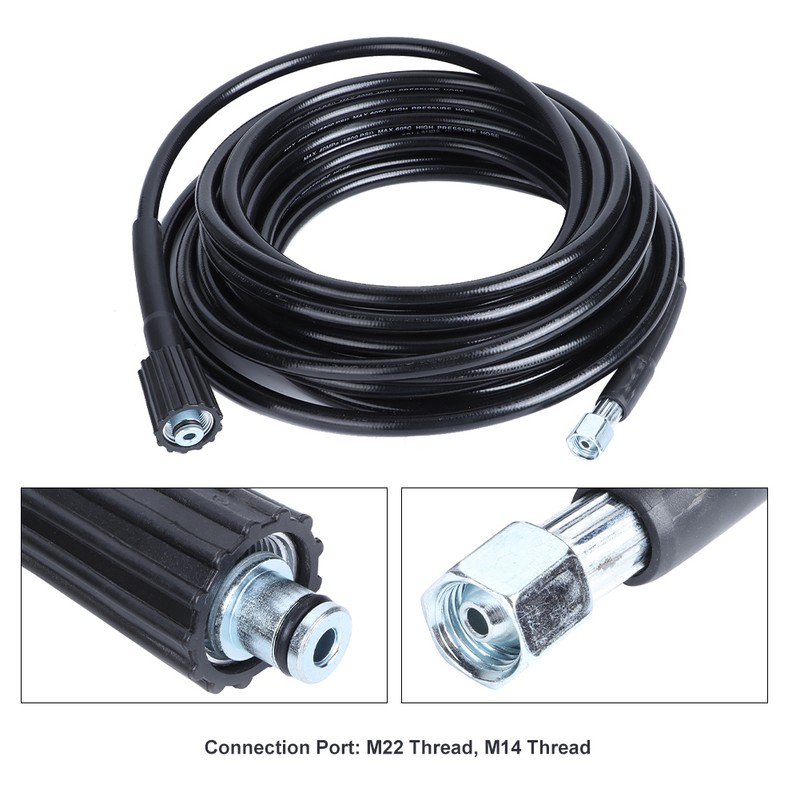 10m M14xM22 Thread High Pressure Cleaning Hose Cleaning Accessories Fit