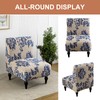 Eco-Ancheng - Funda para silla sin brazos, estampado floral, ajuste