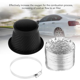 Jadeshay Air Intake Turbo Inlet Pipe, Carbon Fibre Universal Front Bumper, Turbo Air Intake Pipe, Air Funnel, Replacement Car Modified